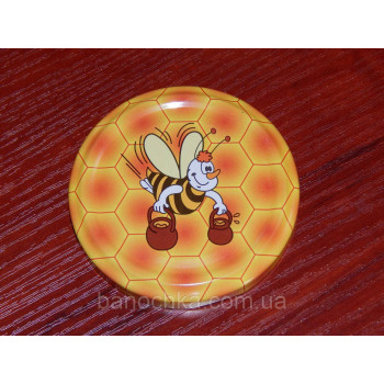 Кришка закаточна твіст-офф розмір 82 мм бджілка з відрами