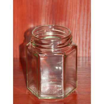 Банка скляна 196 мл з горловиною твіст 58 Шестигранник (24 штуки в упаковці)