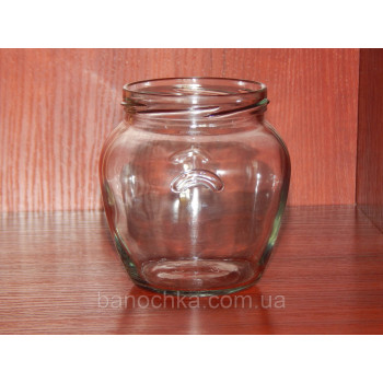 Банка скляна 580 мл з горловиною твіст 82 Амфора (12 штук в упаковці)