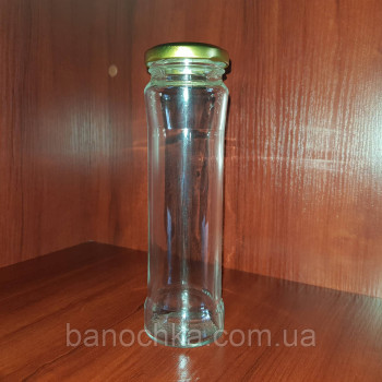 Банка скляна 212 мл із золотистою кришкою 48 мм HAUT (30 штук)